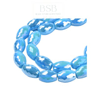 Oval Glass Beads Spacer (3pcs)
