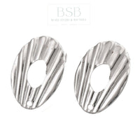 Stainless Oval Stud Earring
