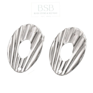 Stainless Oval Stud Earring