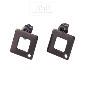 Stainless Steel Rhombus Stud Earring