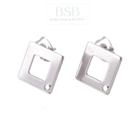 Stainless Steel Rhombus Stud Earring
