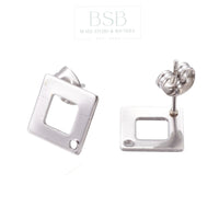 Stainless Steel Rhombus Stud Earring
