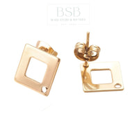 Stainless Steel Rhombus Stud Earring
