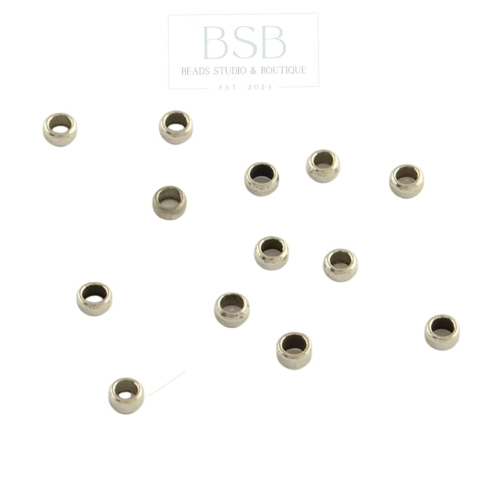 2mm Stainless Steel Crimp Beads (20pcs)