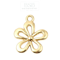 Flower Gold Plated Pendant 16K (2pcs)
