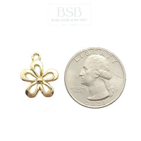 Flower Gold Plated Pendant 16K (2pcs)
