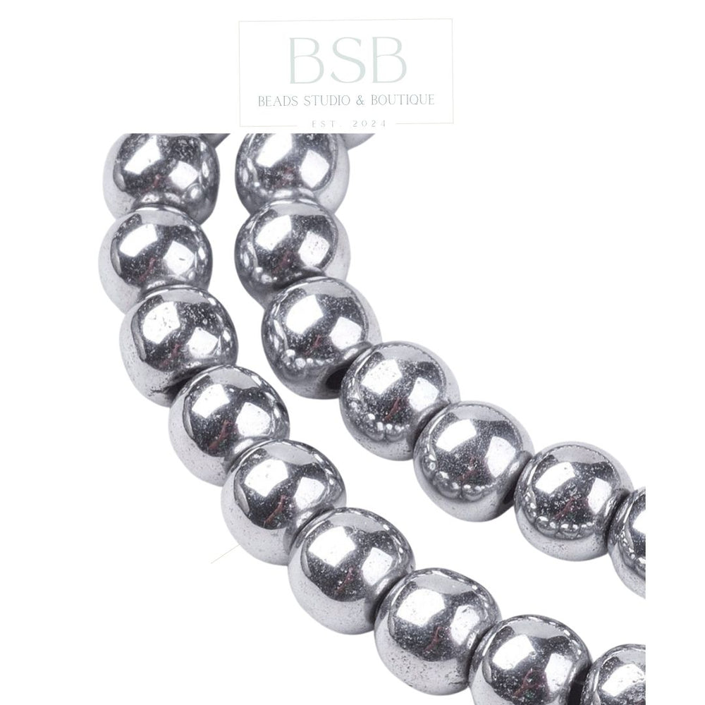 6mm Round Hematite Beads Strand