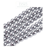 6mm Round Hematite Beads Strand
