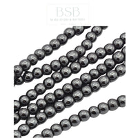 4mm Round Hematite Beads Strand