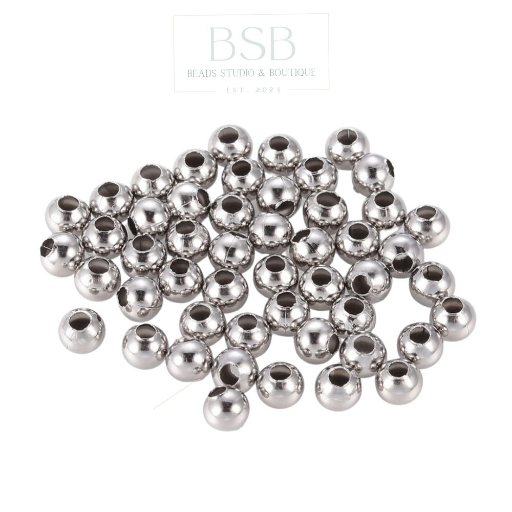 5mm Stainless Steel Beads Spacer (50pcs)