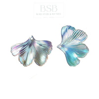 Ginkgo Leaf Acrylic Beads  (2pcs)
