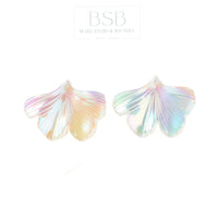 Ginkgo Leaf Acrylic Beads  (2pcs)
