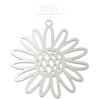 Stainless Steel Sunflower Pendant
