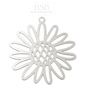 Stainless Steel Sunflower Pendant