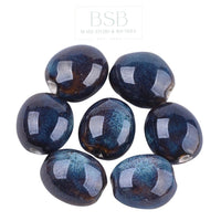 Handmade Porcelain Oval Spacer Beads (2pcs)
