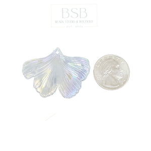 Ginkgo Leaf Acrylic Beads  (2pcs)