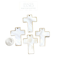 Cross Freshwater Shell Pendant
