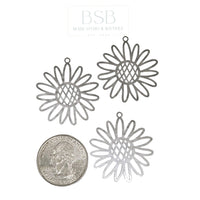 Stainless Steel Sunflower Pendant
