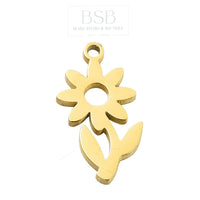 Stainless Steel Flower Pendant
