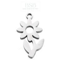 Stainless Steel Flower Pendant
