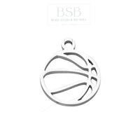 Stainless Steel Basketball Ball Pendant
