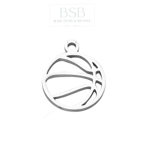 Stainless Steel Basketball Ball Pendant