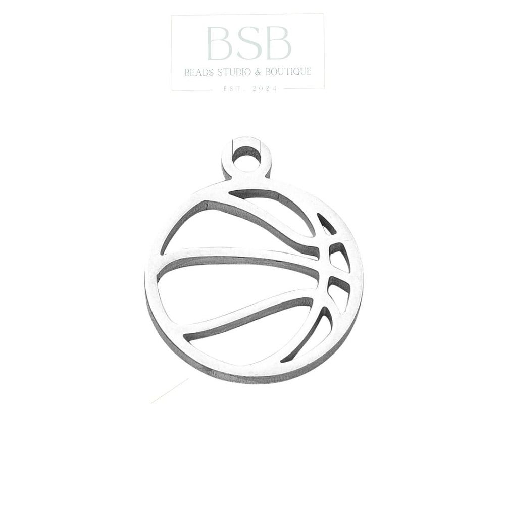 Stainless Steel Basketball Ball Pendant