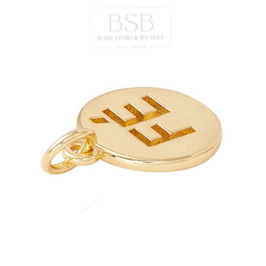 Brass Fe Medal, Gold Plated 18K