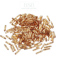 12mm Glass Twisted Bugle Beads
