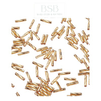 12mm Glass Twisted Bugle Beads
