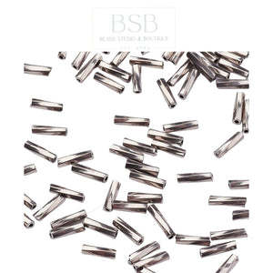 12mm Glass Twisted Bugle Beads