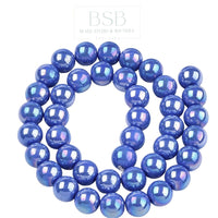 6mm Electroplate Glass Beads Strand
