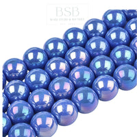 6mm Electroplate Glass Beads Strand
