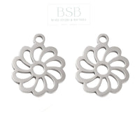 Stainless Steel Flower Pendant
