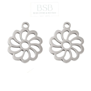 Stainless Steel Flower Pendant