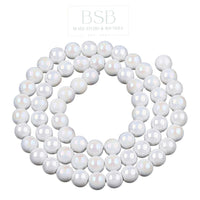 6mm Electroplate Glass Beads Strand
