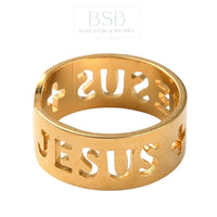 Stainless Steel Jesus Rings
