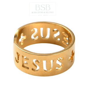 Stainless Steel Jesus Rings