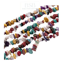 Natural Mixed Stone Chips Beads Strand
