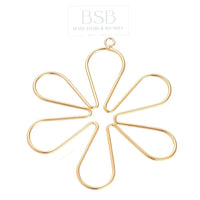 Flower Gold Plated Pendant, Real 18K