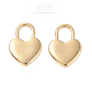 Stainless Steel Heart Padlock Pendant