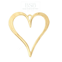 Big Heart Shape Pendant Gold Plated
