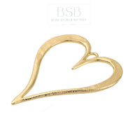 Big Heart Shape Pendant Gold Plated
