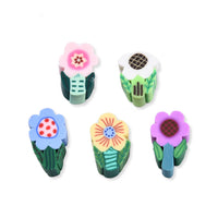 Flowers Polymer Clay Beads (10pcs)