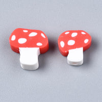 Mushroom Polymer Clay Beads (10pcs)
