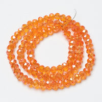 6mm Abacus Glass Beads Strand