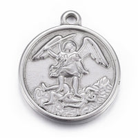 Stainless Steel Saint Archangel Medal Pendant