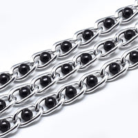 Aluminum with Imitation Pearl Chain