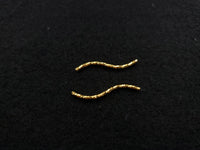 Twisted Curved Gold Plated Tube
