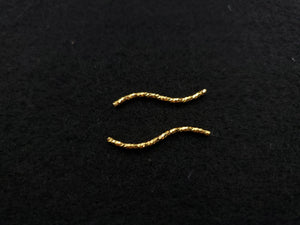 Twisted Curved Gold Plated Tube